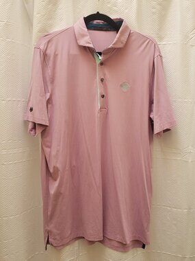 Greyson Golf  Polo Shirt Mens Size Large Sunrise Pink